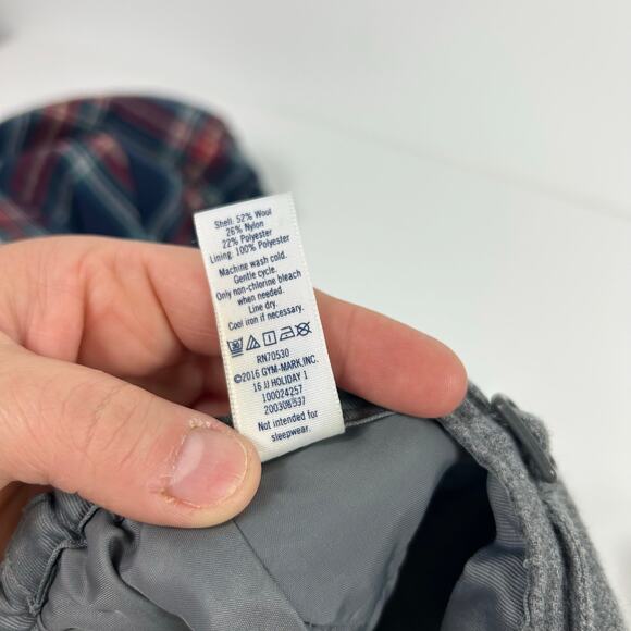 Janie & Jack Baby Toddler Wool Cabbie Hats Set of 2 Gray Red Plaid 12-24 Months - Picture 7 of 7